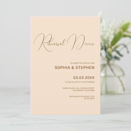 Blush Background Minimalism Rehearings Kaart (Staand voorkant)