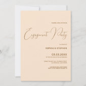 Blush Background Minimalism Verloving Kaart (Voorkant)