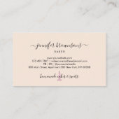 Blush bakkerij elegant design gebak visitekaartje (Achterkant)