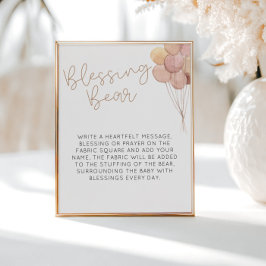 Blush Balloons Blessing Beer Poster