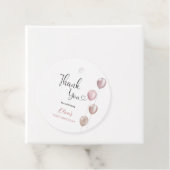 Blush Balloons Meisje Eerste Verjaardag Bedankt Bedankjes Labels (In situ)
