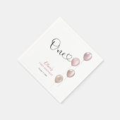 Blush balloons meisje eerste verjaardag servet (Hoek)