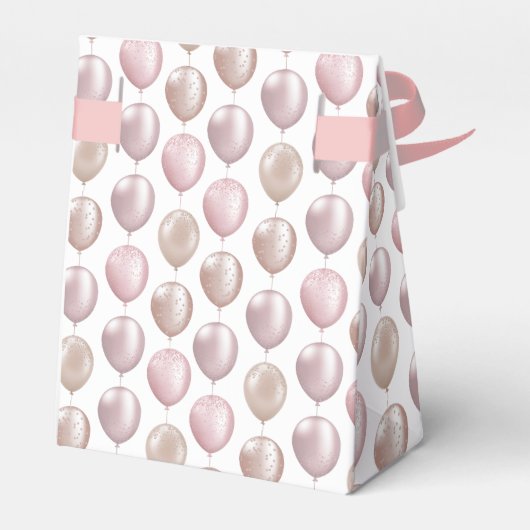 Blush Balloons Verjaardag Bedankt Bedankdoosjes (Achterkant)