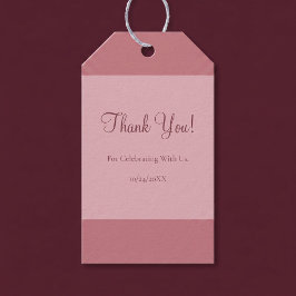 Blush Bar Minimalistisch Modern Cadeaulabel
