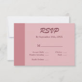 Blush Bar Minimalistisch Modern RSVP Kaartje (Voorkant)