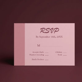 Blush Bar Minimalistisch Modern RSVP Kaartje