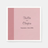 Blush Bar Minimalistisch Modern Servet (Voorkant)