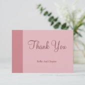 Blush Bar Minimalistische Moderne Bedankkaart (Staand voorkant)