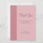 Blush Bar Minimalistische Moderne Bedankkaart (Voorkant)