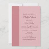 Blush Bar Minimalistische Moderne Bruidsdouche Kaart (Voorkant)