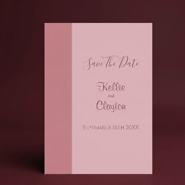Blush Bar Minimalistische Save-the-Date Kaart