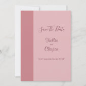 Blush Bar Minimalistische Save-the-Date Kaart (Voorkant)