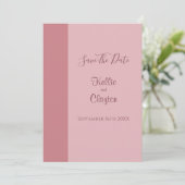 Blush Bar Minimalistische Save-the-Date Kaart (Staand voorkant)