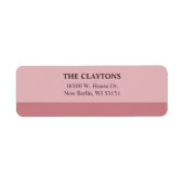 Blush Bar Return Address Labels (Voorkant)