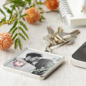 Blush Baroque Heart with Floral Romance Frame Sleutelhanger (Zijkant)