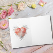 Blush Baroque Lace Sacred Heart Valentines Day Kaart