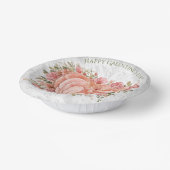 Blush Baroque Rococo Floral Heart Galentine   Papieren Kommen (Gebogen)