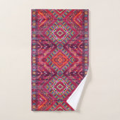 Blush Bazaar: Roze Marokkaanse erfgoed elegantie Bad Handdoek (Handdoek)