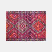 Blush Bazaar: Roze Marokkaanse erfgoed elegantie Fleece Deken (Voorkant (Horizontaal))