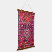 Blush Bazaar: Roze Marokkaanse erfgoed elegantie Hangend Wandkleed (Gebogen)
