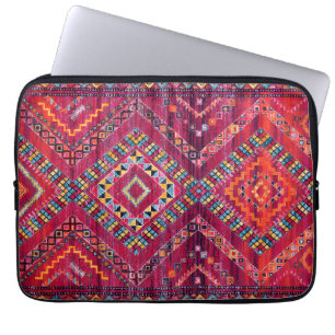 Blush Bazaar: Roze Marokkaanse erfgoed elegantie Laptop Sleeve