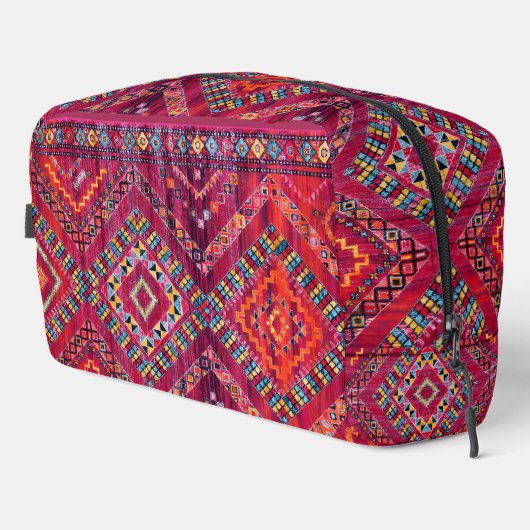 Blush Bazaar: Roze Marokkaanse erfgoed elegantie Toilettasje (Rechterhoek)