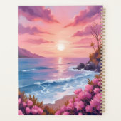 Blush Beach Bay | Ocean Sunset Pink Watercolor Planner (Achterkant)