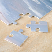 Blush Beach | Roze Oceaan Schilderij Legpuzzel (Zijkant)