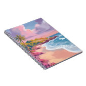 Blush Beach | Roze Oceaan Schilderij Notitieboek (Rechterzijde)