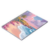 Blush Beach | Roze Oceaan Schilderij Notitieboek (Linkerzijde)
