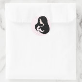 Blush Beauty-pictogram Ronde Sticker (Tas)