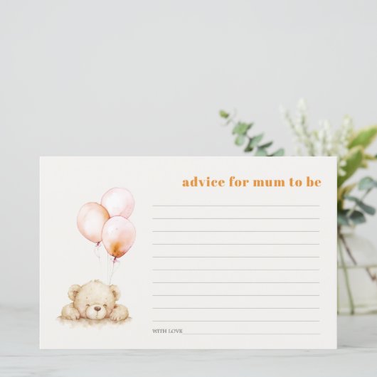 Blush Beer ballon advies voor moeder Baby shower (Staand voorkant)