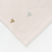 Blush Beer ballon Girly Monogram Baby Milestone Fleece Deken (Hoek)