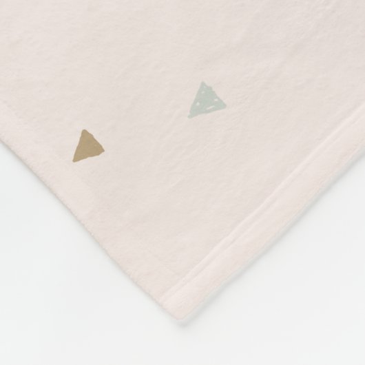 Blush Beer ballon Girly Monogram Baby Milestone Fleece Deken (Hoek)