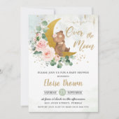 Blush Beer We zijn over het Moon Girl Baby shower Kaart (Voorkant)