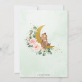 Blush Beer We zijn over het Moon Girl Baby shower Kaart (Achterkant)