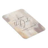 Blush beige abstract geschilderde bruiloft magneet (Rechterzijde)