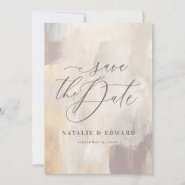 Blush beige abstract geverfde trouwfoto