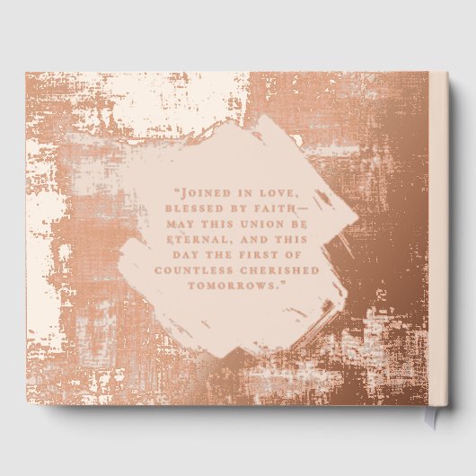 Blush Beige Folie Guestbook Beach Uniek gastenboek (Achterkant)