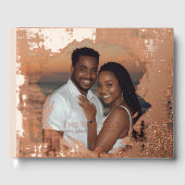 Blush Beige Folie Guestbook Beach Uniek gastenboek (Voorkant)