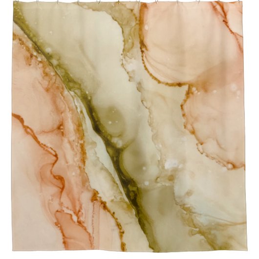 Blush Beige Pastel Douchegordijn (Voorkant)