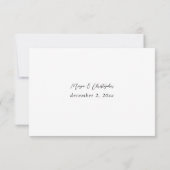 Blush Beige & Pine Rustic geen maaltijd RSVP Kaartje (Achterkant)