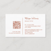 Blush beige | QR-code-Visitekaartje Visitekaartje (Achterkant)