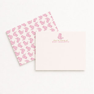 Blush Beige Rodeo Laarzen Kerstkaart Kaart