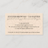 Blush Beige Spiritueel Yoga Mandala Visitekaartje (Achterkant)