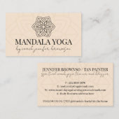 Blush Beige Spiritueel Yoga Mandala Visitekaartje (Voorkant / Achterkant)