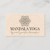 Blush Beige Spiritueel Yoga Mandala Visitekaartje (Voorkant)