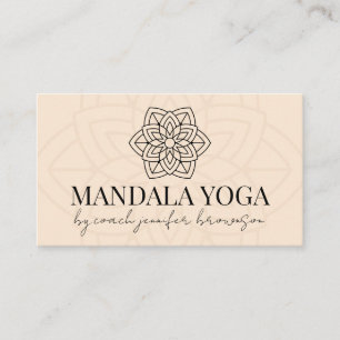 Blush Beige Spiritueel Yoga Mandala Visitekaartje