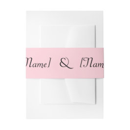 Blush Belly Band Uitnodigingen Wikkel