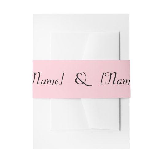 Blush Belly Band Uitnodigingen Wikkel (Voorkant Voorbeeld)